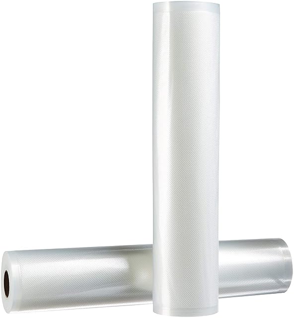 Amazon Basics vacuum sealer rolls, two rolls 11.8 inches wide and 19.7 feet long