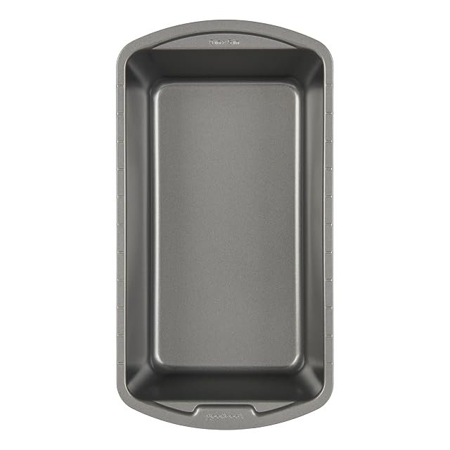 GoodCook gray nonstick 9 by 5 inch steel loaf pan for bread and meatloaf