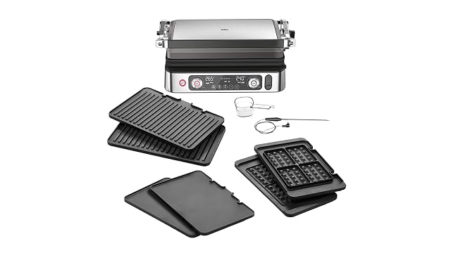 Braun MultiGrill 9 CG9167 contact grill with grill, flat and waffle plates