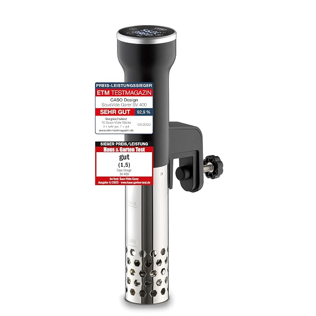 Caso SV 400 sous-vide stick in stainless steel and black