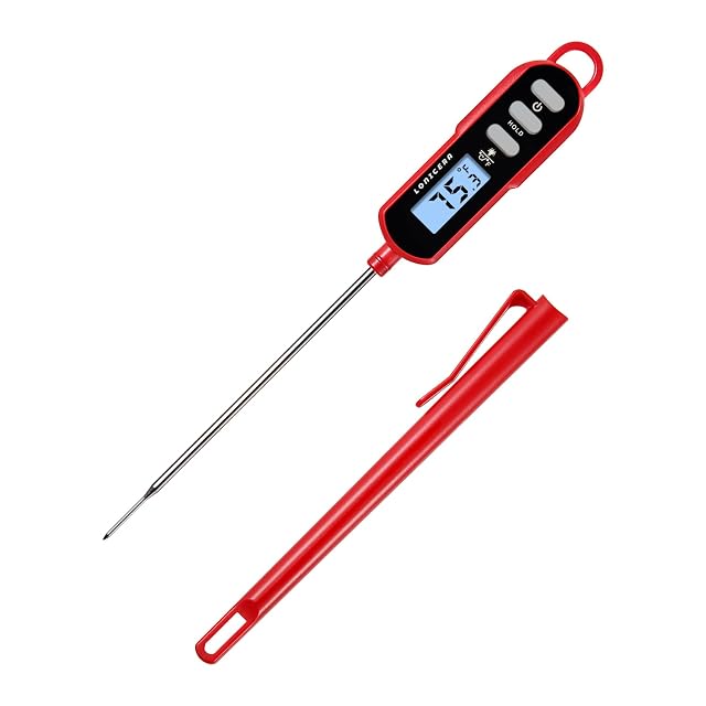 LONICERA digital cooking thermometer with five inch probe for sourdough bread