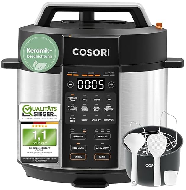 Cosori CMC-CO601 5.7-liter pressure cooker with ceramic inner bowl