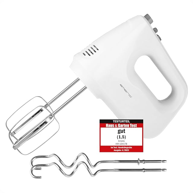 Emerio HM-124178 hand mixer with extra-long stainless steel beaters