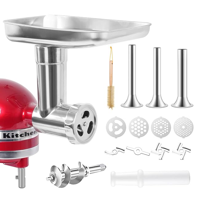 Gdrtwwh GD100 stainless steel meat grinder attachment for KitchenAid mixers