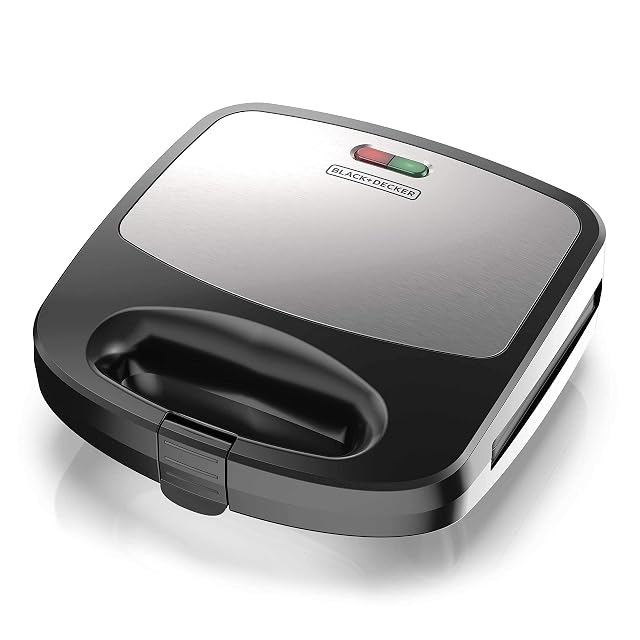 BLACK+DECKER WM2000SD 3-in-1 waffle iron grill and sandwich press stainless steel