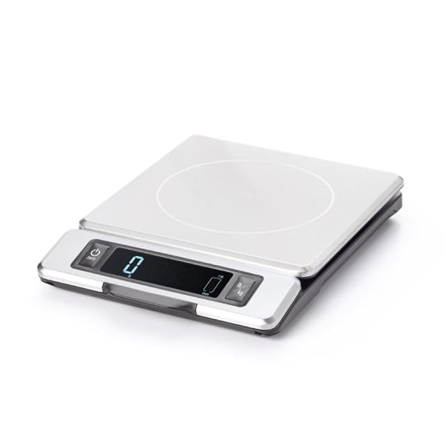 OXO Good Grips 11 pound stainless steel food scale with pull-out display