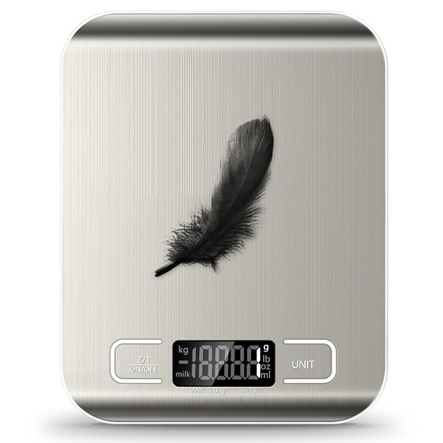 SOYOK stainless steel digital kitchen food scale with LCD display