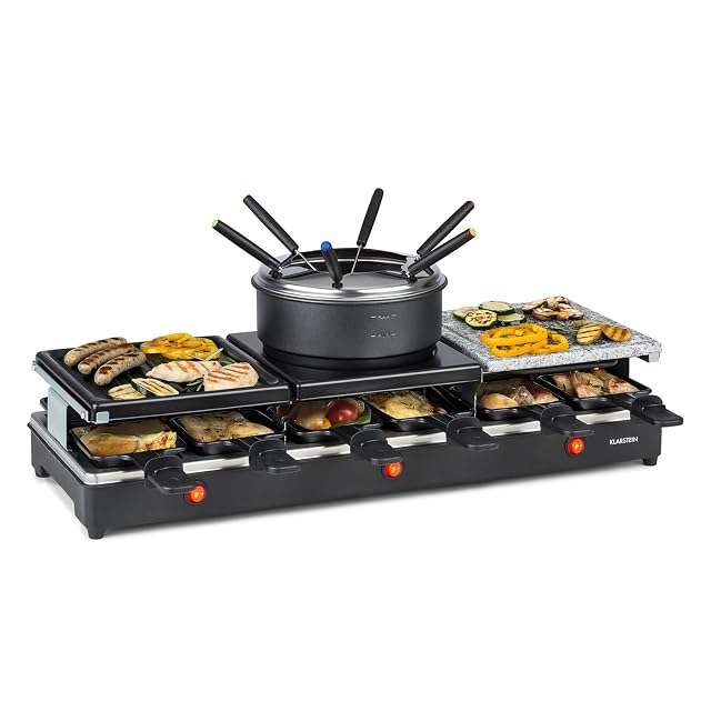 Klarstein Fonduelette XL 3-in-1 raclette grill and fondue set