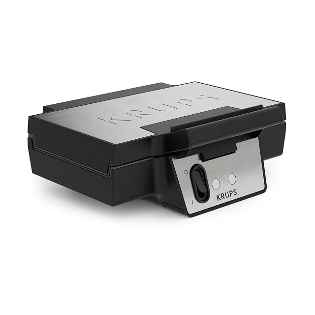 Krups FDK261 Iconic waffle maker in black and stainless steel