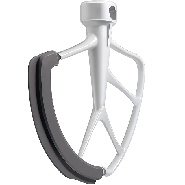 KITCHPOWER six quart flex edge beater paddle attachment for KitchenAid bowl-lift mixer