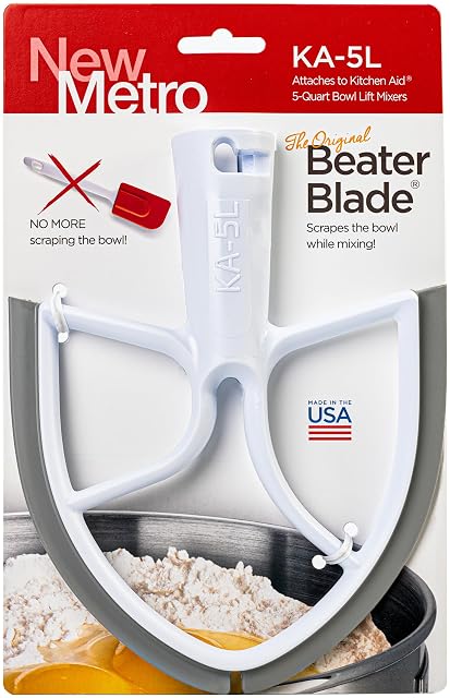New Metro Design KA-5L grey BeaterBlade for KitchenAid 5 quart bowl-lift mixer