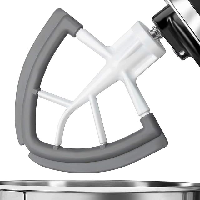 Vaxaape grey flex edge beater with silicone edges for KitchenAid tilt-head mixer