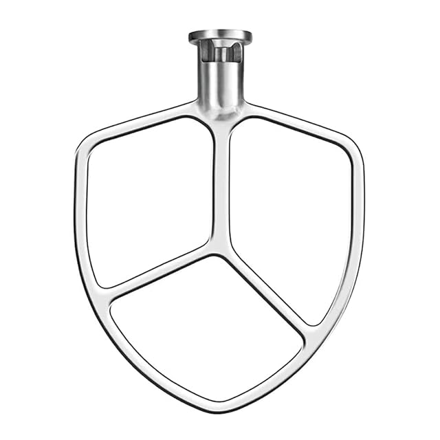 Wiselet stainless steel flat beater for KitchenAid bowl-lift stand mixer