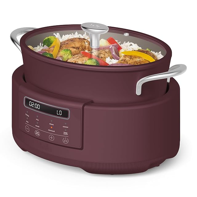 BELLA Multi 10-in-1 multicooker in Fig with ceramic nonstick pot