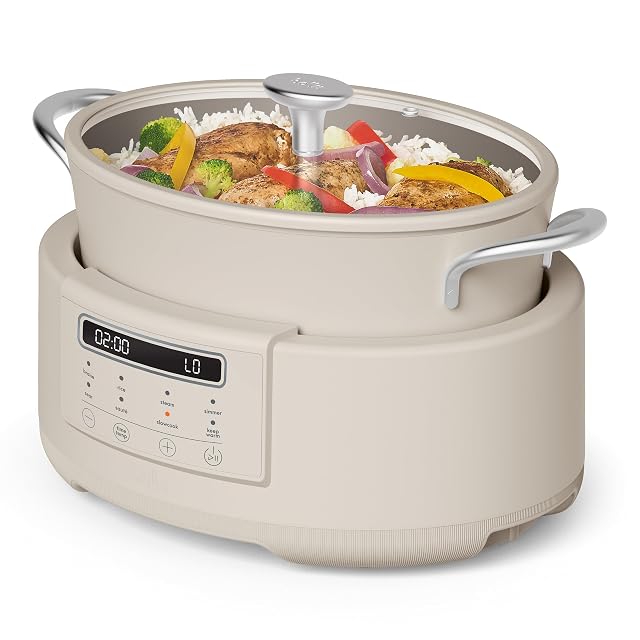 BELLA Multi 10-in-1 multicooker in Oatmilk with ceramic nonstick pot