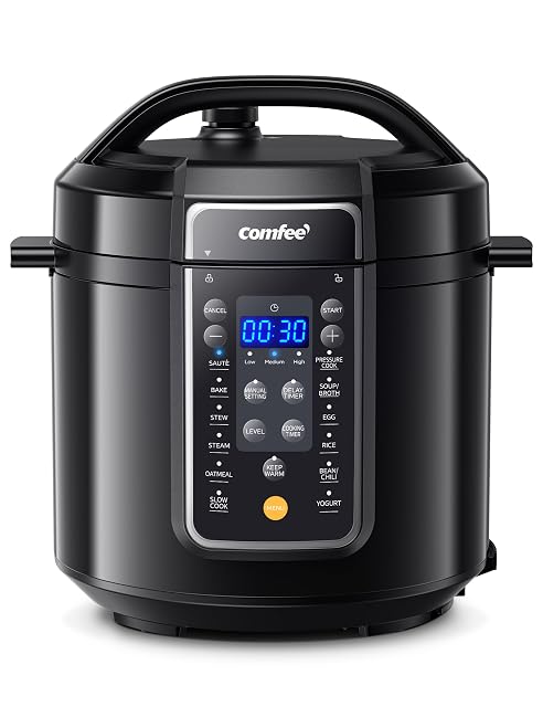 COMFEE' 12-in-1 electric pressure cooker 6 quarts with nonstick pot