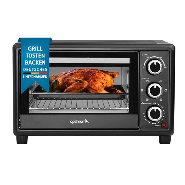 OptimumX 20-liter mini oven with convection in black