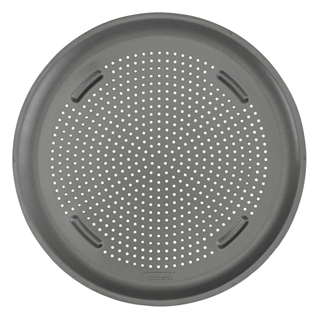 GoodCook AirPerfect gray 16 inch perforated pizza pan with cutting guides