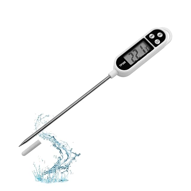 Skythrive 060EXP white digital instant-read meat thermometer with stainless probe