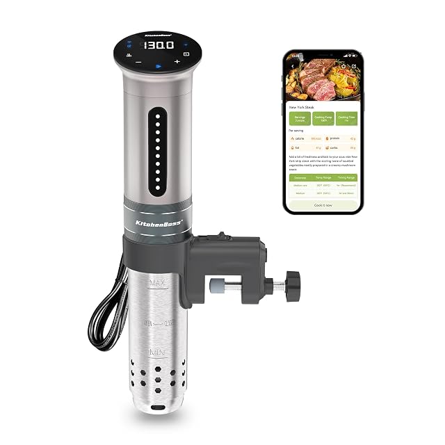 KitchenBoss G310PS WiFi sous vide cooker stainless steel