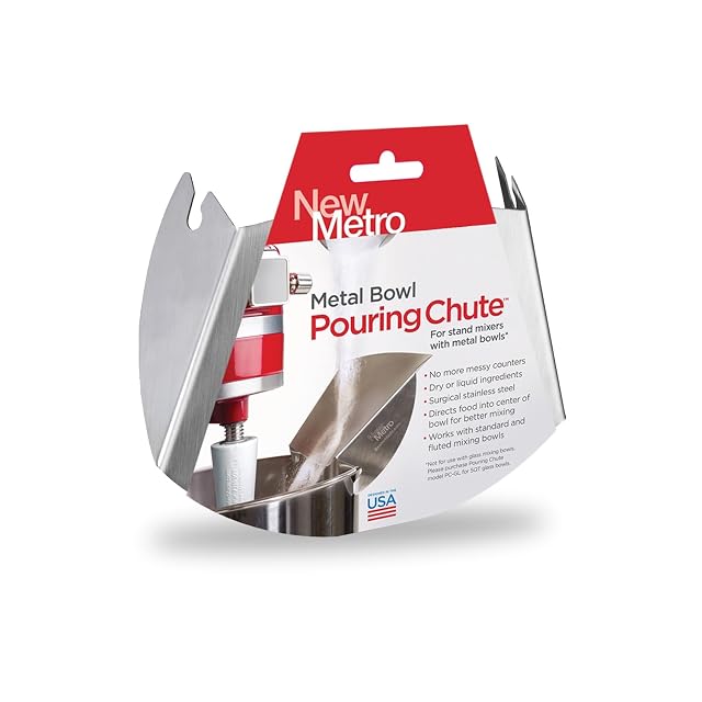 New Metro Design PC-10 stainless steel pouring chute for stand mixer bowls