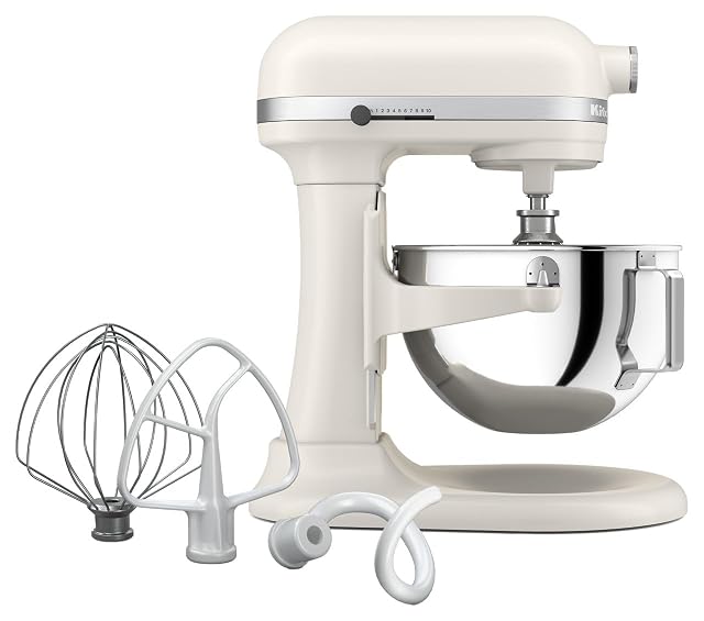 KitchenAid 5.5 quart bowl-lift stand mixer in porcelain white