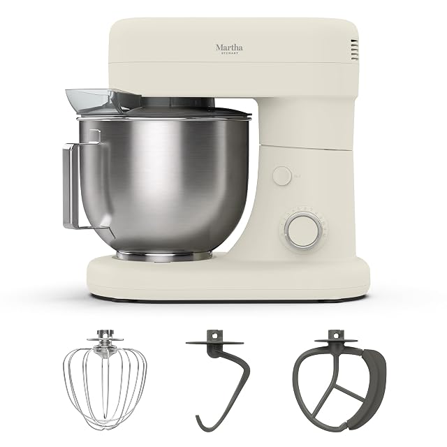 Martha Stewart 5.3 quart tilt head stand mixer with stainless steel bowl